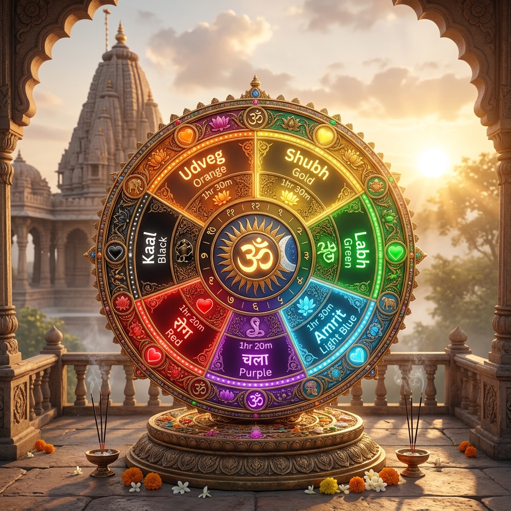 Choghadiya Calculator 2026: Daily Muhurat Guide โ Shubh, Labh & Amrit Timing
